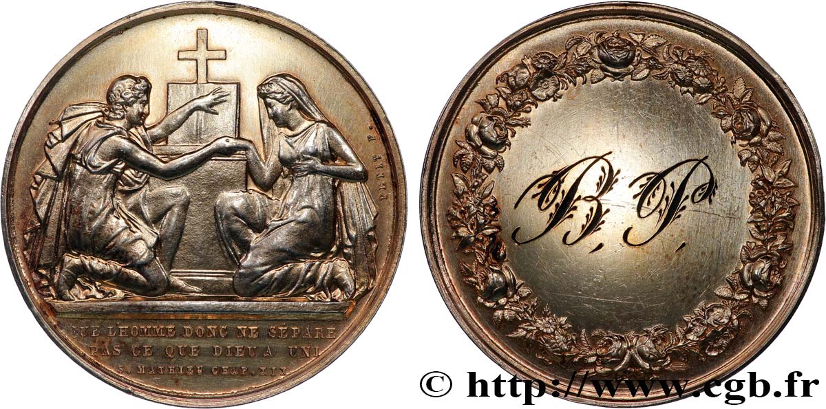 AMOUR ET MARIAGE Médaille de mariage AU