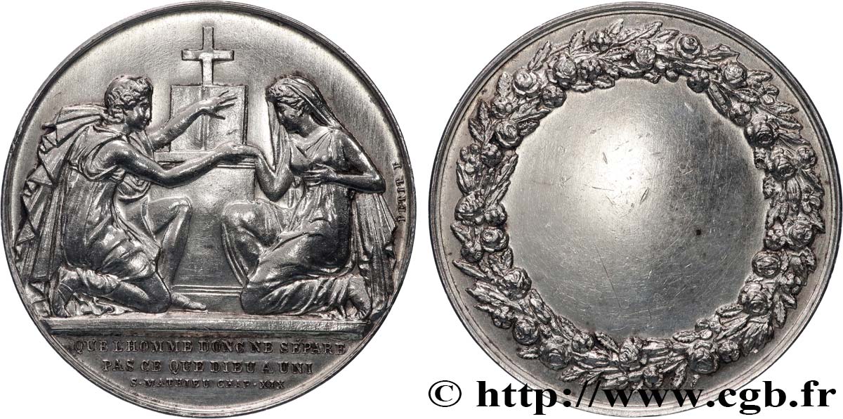 AMOUR ET MARIAGE Médaille de mariage TTB+