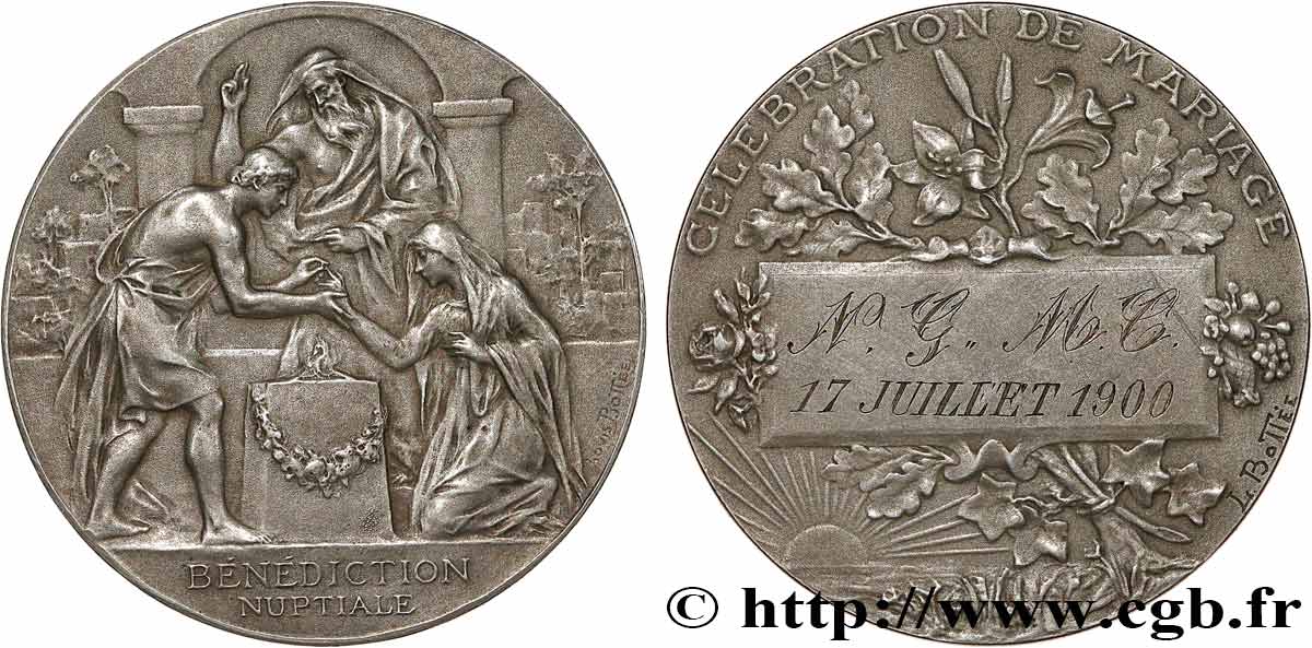 AMOUR ET MARIAGE Médaille, Bénédiction Nuptiale TTB+