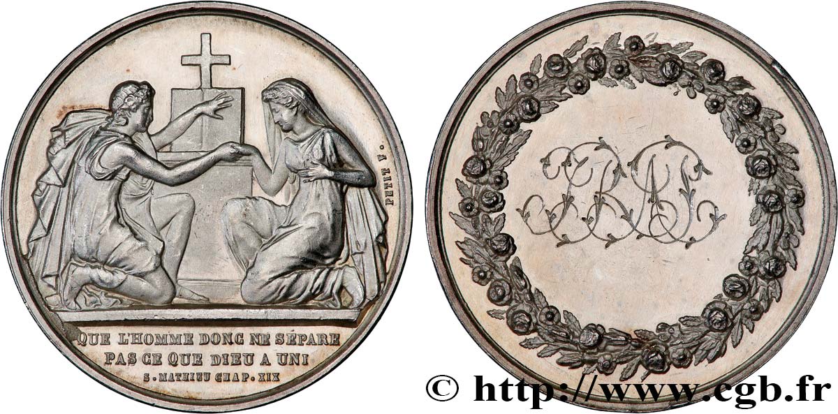 AMOUR ET MARIAGE Médaille de mariage AU