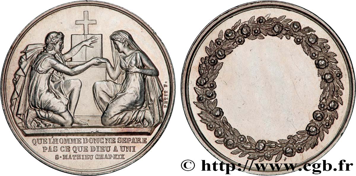 AMOUR ET MARIAGE Médaille de mariage SUP