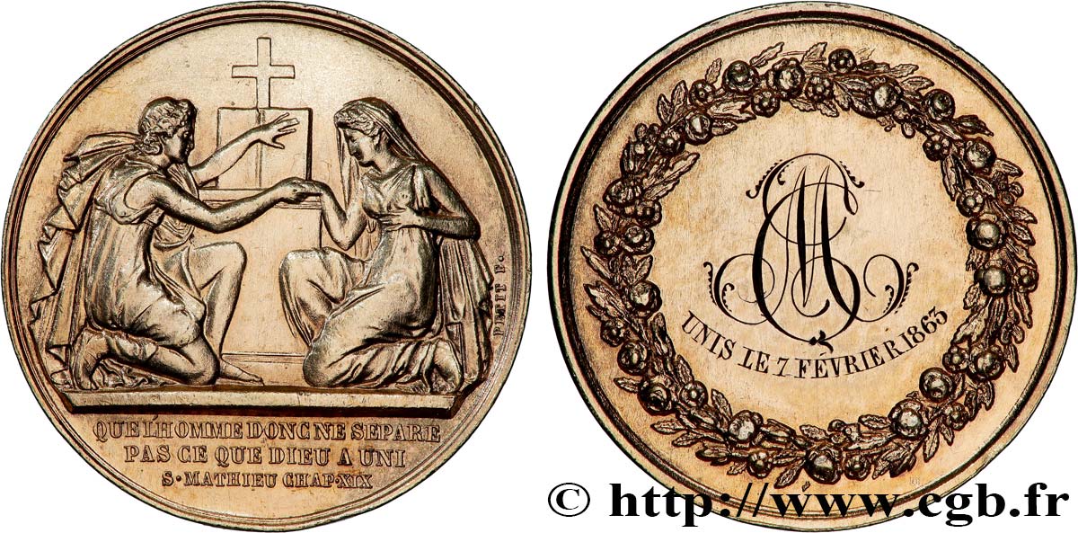 AMOUR ET MARIAGE Médaille de mariage AU