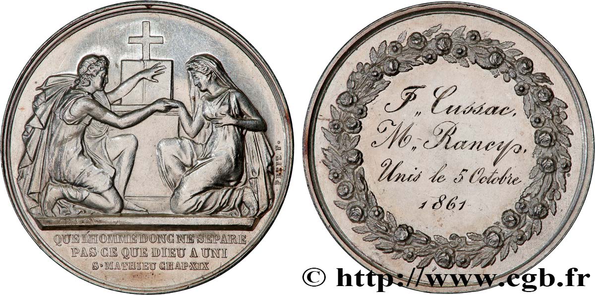 AMOUR ET MARIAGE Médaille de mariage TTB+