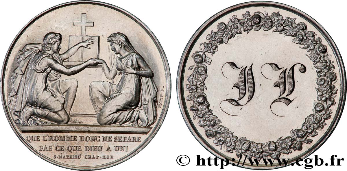 AMOUR ET MARIAGE Médaille de mariage TTB+