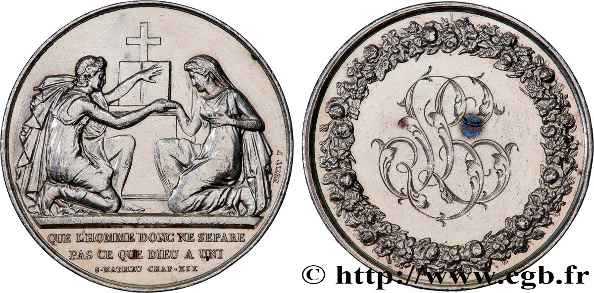 AMOUR ET MARIAGE Médaille de mariage TTB