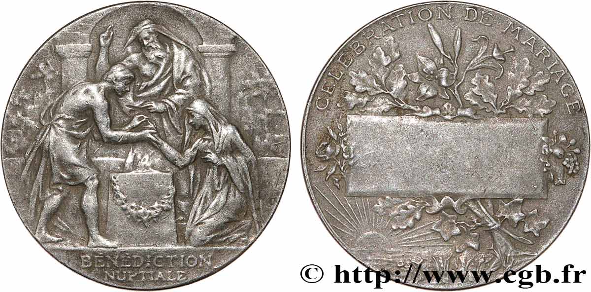 AMOUR ET MARIAGE Médaille, Bénédiction Nuptiale TTB