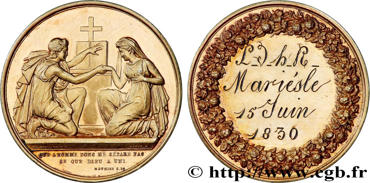 AMOUR ET MARIAGE Médaille de mariage SUP