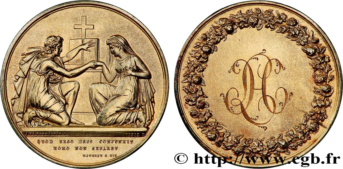 AMOUR ET MARIAGE Médaille de mariage AU