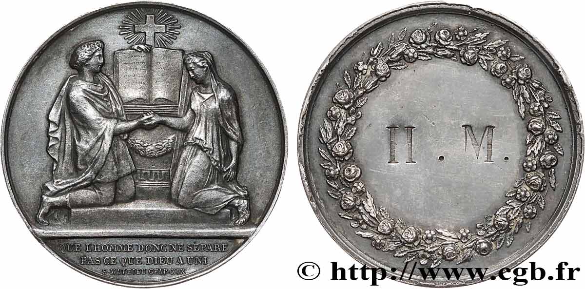 AMOUR ET MARIAGE Médaille de mariage, Evangile de St Mathieu AU