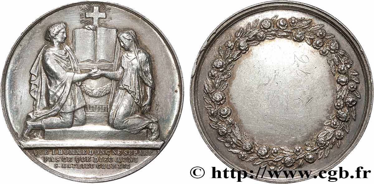 AMOUR ET MARIAGE Médaille de mariage, Evangile de St Mathieu AU