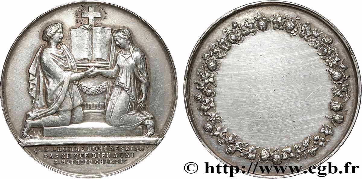 AMOUR ET MARIAGE Médaille de mariage, Evangile de St Mathieu SS