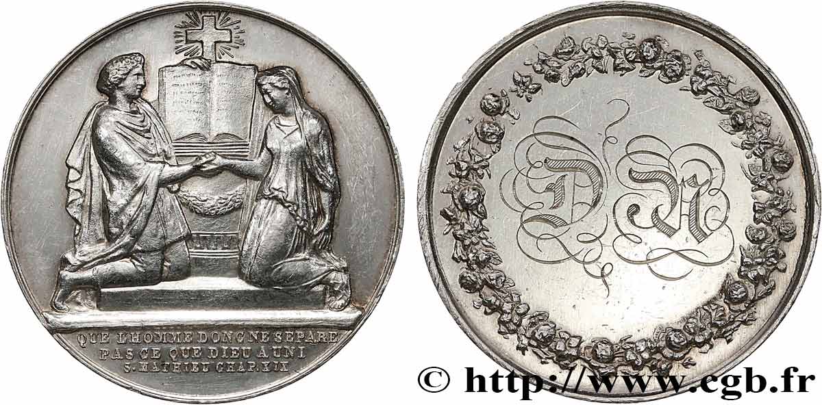 AMOUR ET MARIAGE Médaille de mariage, Evangile de St Mathieu fVZ