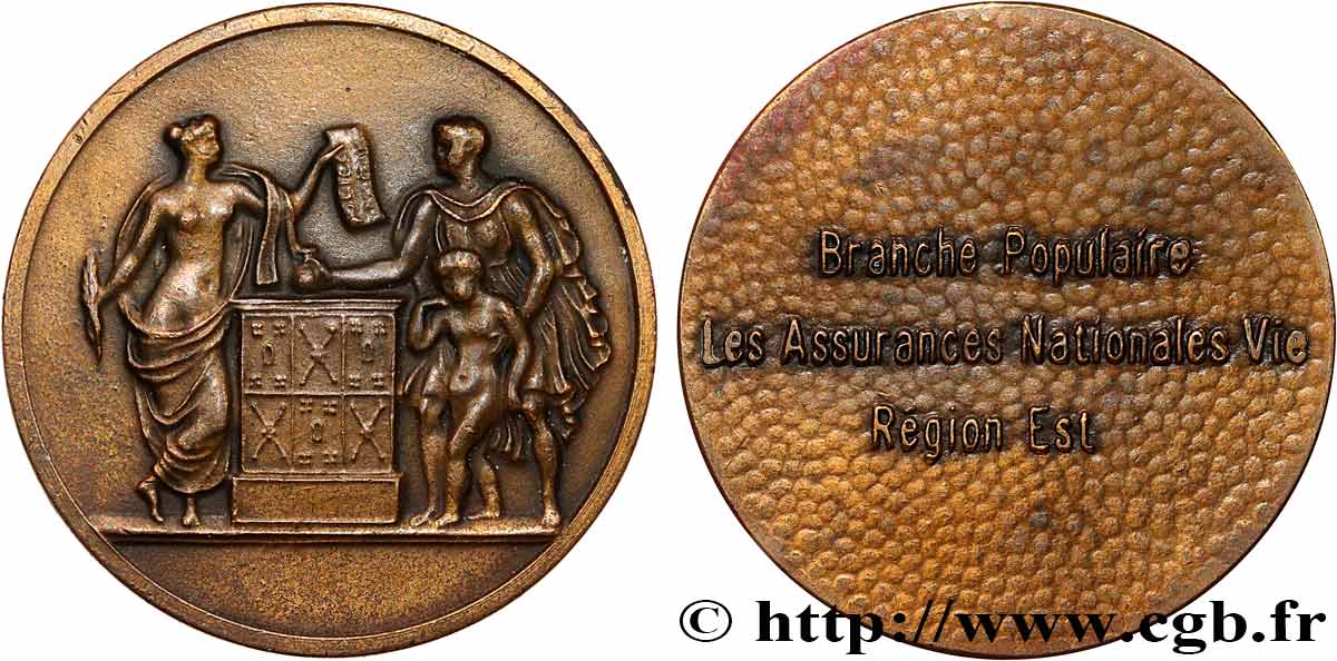 LES ASSURANCES Médaille, Branche populaire, Les assurances Nationales Vie q.SPL