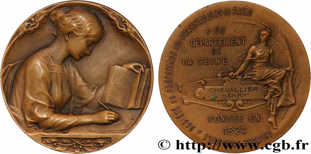 ASSURANCES Médaille, Chambre syndicale et société de prévoyance des pharmaciens TTB+