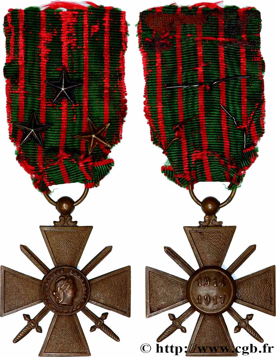 III REPUBLIC Croix de guerre, 1914-1917 XF