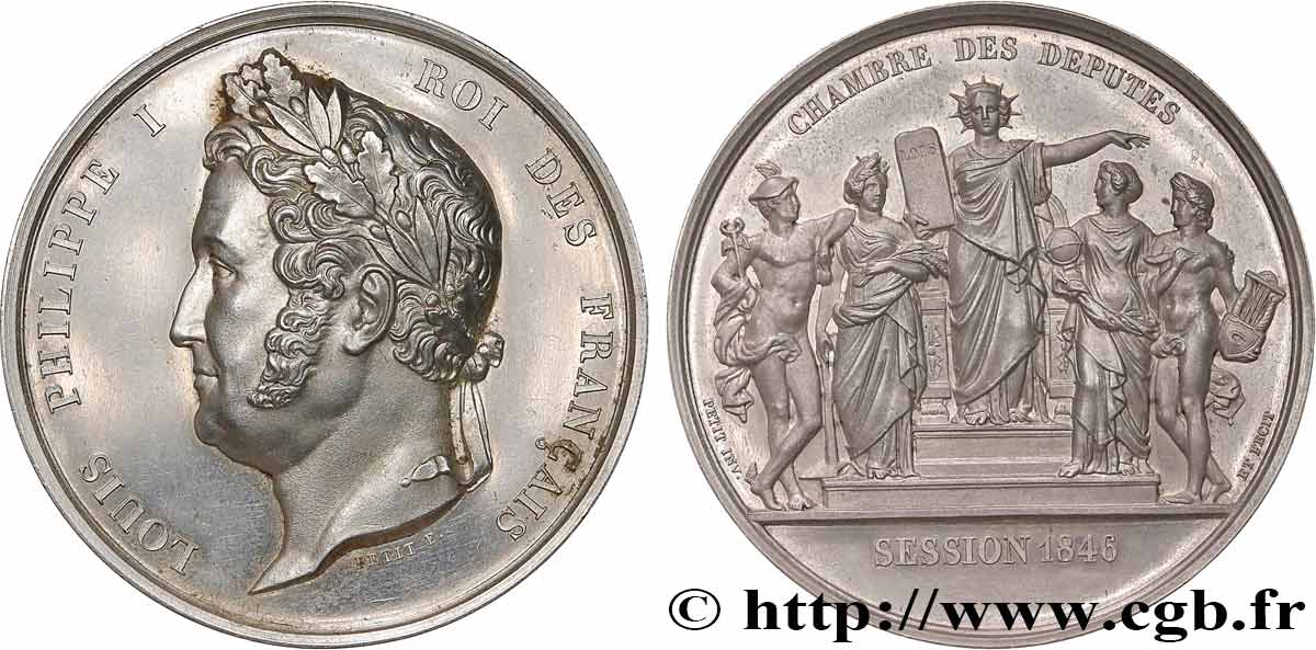 LUIS FELIPE I Médaille parlementaire, Session 1846 EBC/SC