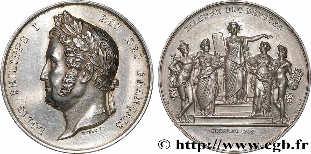 LOUIS-PHILIPPE Ier Médaille parlementaire, Session 1842 SUP
