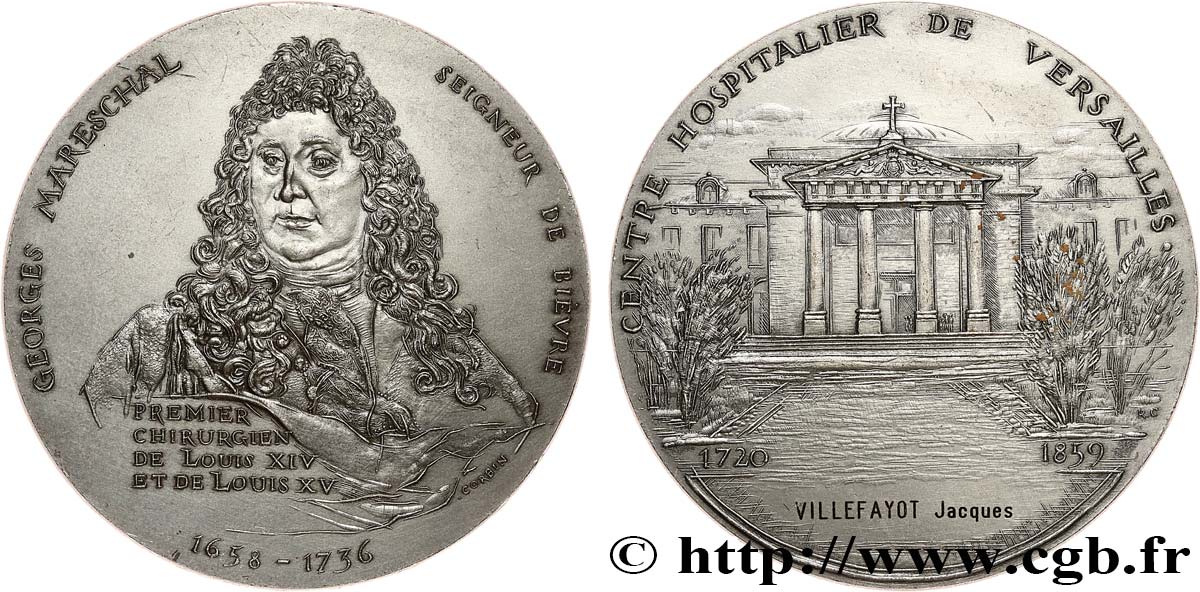 MONUMENTS ET HISTOIRE Médaille, Georges Mareschal, Centre hospitalier de Versailles TTB+