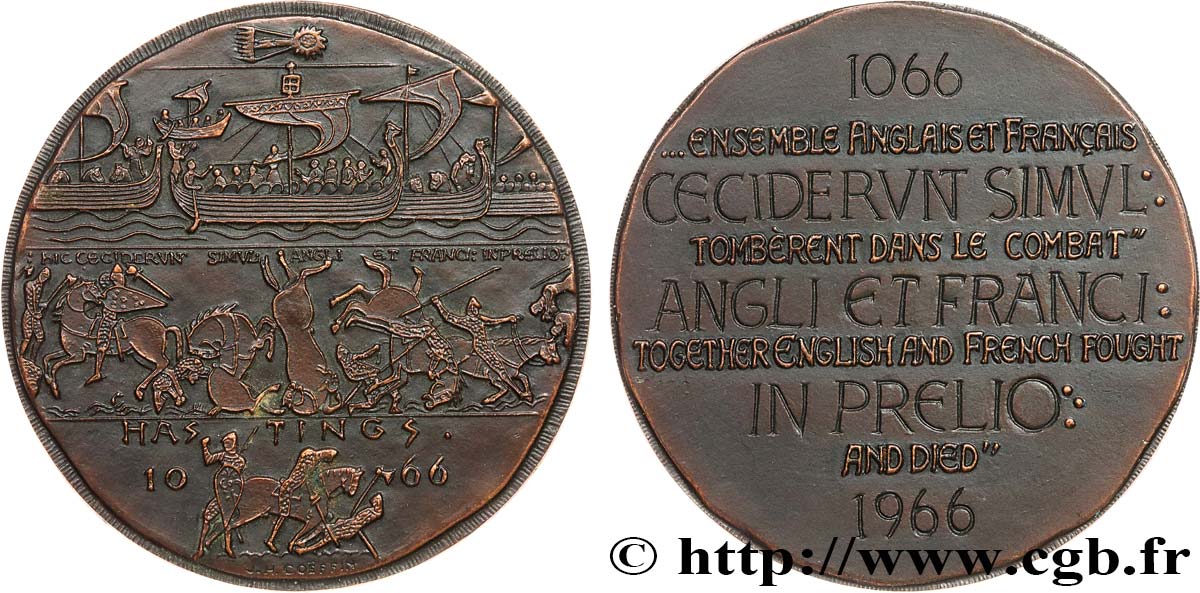 HISTOIRE DE FRANCE Médaille, Bataille de Hastings SUP