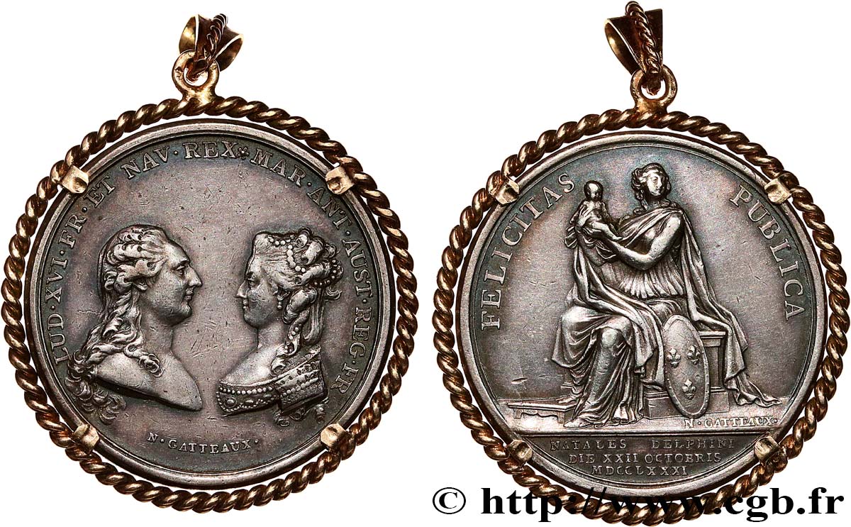 LOUIS XVI Médaille, Naissance du dauphin Louis-Joseph XF