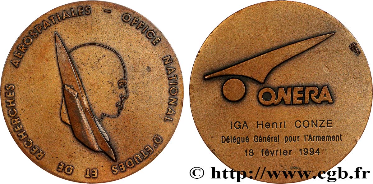 CONQUÊTE DE L ESPACE - EXPLORATION SPATIALE Médaille, Office national d’études et de recherches aérospatiale AU
