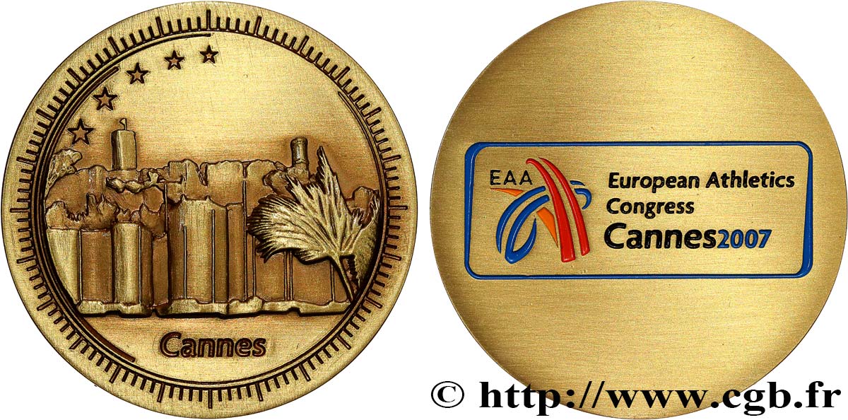 FUNFTE FRANZOSISCHE REPUBLIK Médaille, EAA, Congrès européen d’athlétisme VZ