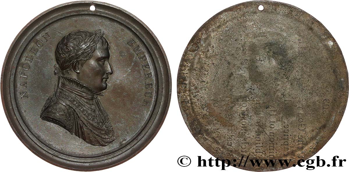PREMIER EMPIRE Médaille, Napoléon Ier par Andrieu, tirage uniface SUP