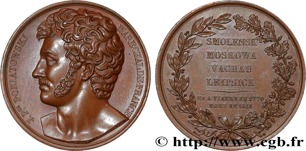 PRIMER IMPERIO Médaille, Joseph-Antoine Poniatowski EBC
