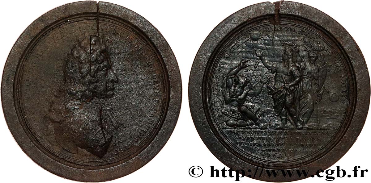 ALLEMAGNE - GRAND DUCHE DE BADE Médaille, Prise du commandement suprême sur le Rhin XF