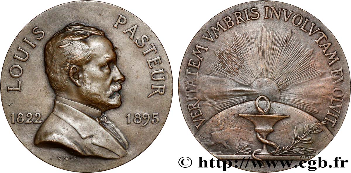 SCIENCES & SCIENTIFIQUES Médaille, Louis Pasteur TTB+
