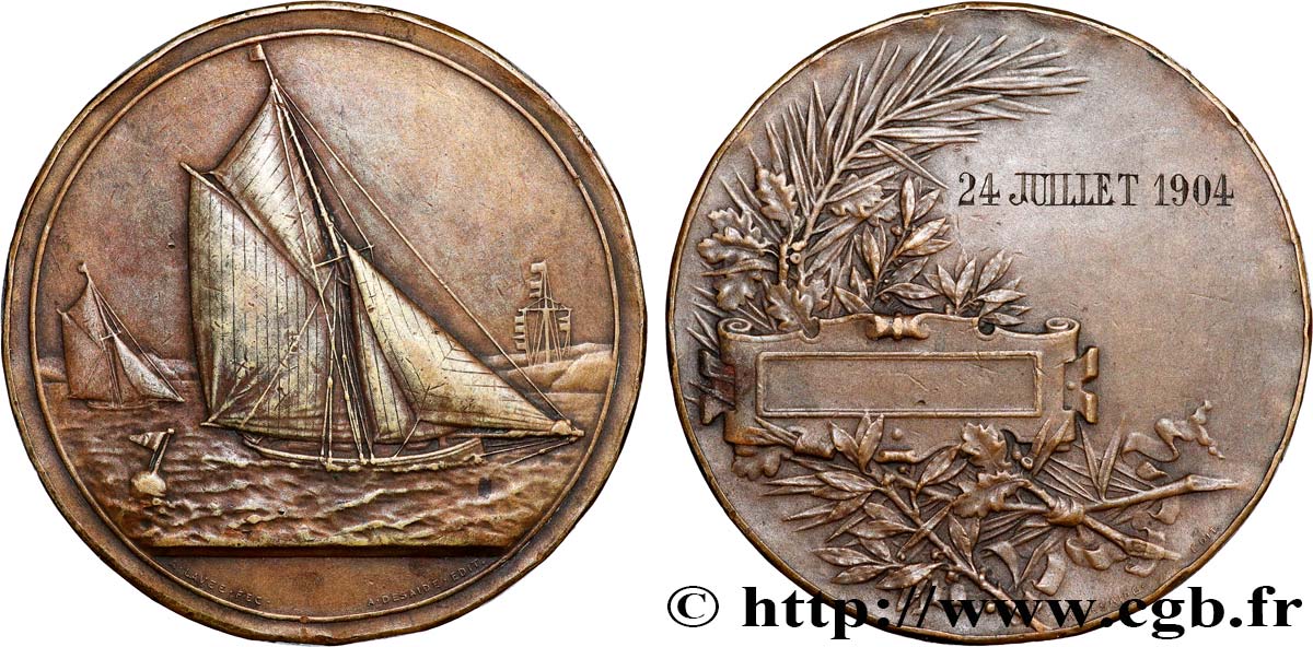 SEA AND NAVY : SHIPS AND BOATS Médaille de récompense BB