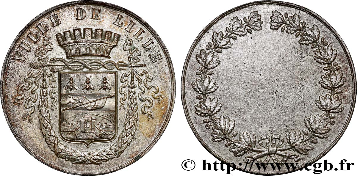 LOUIS XVI - VILLE DE LILLE Médaille de récompense fSS