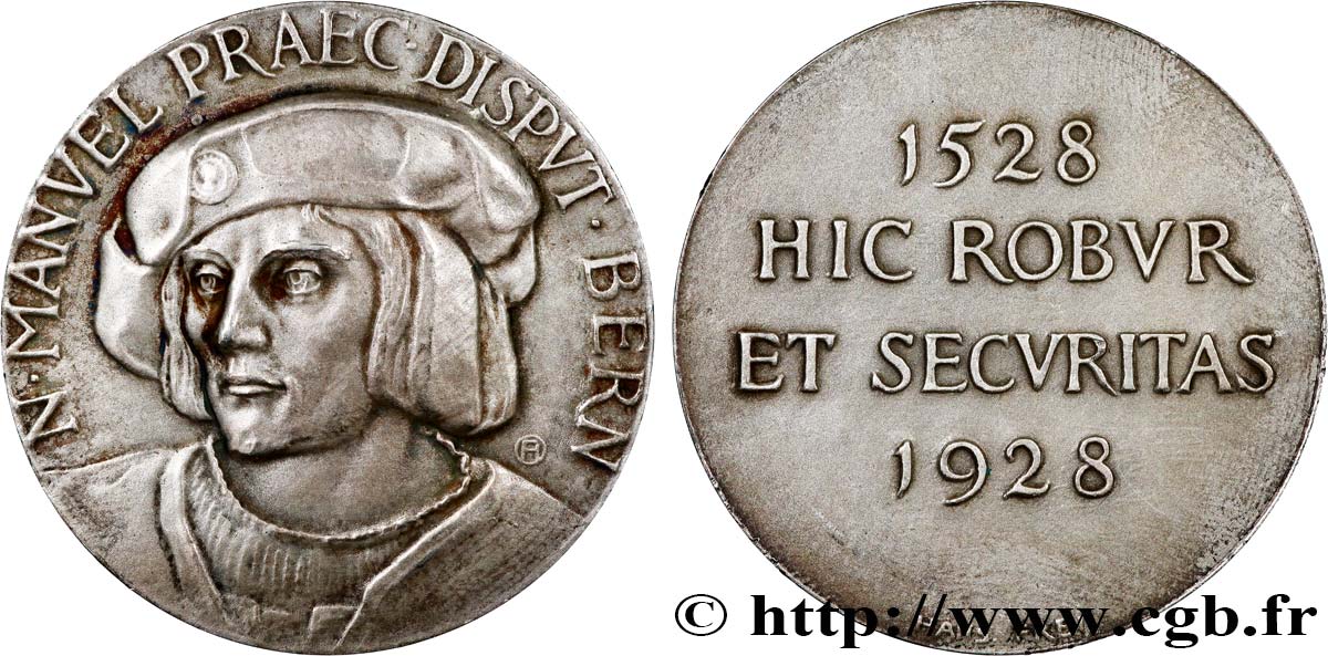 SUISSE Médaille, Niklaus Manuel, Commémoration du 4e centenaire de la Réforme q.SPL