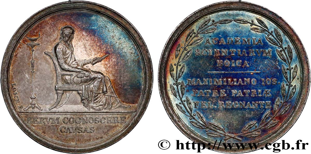 ALLEMAGNE - ÉLECTORAT DE BAVIÈRE - MAXIMILIEN III JOSEPH Médaille, Académie scientifique de Bavière TTB+