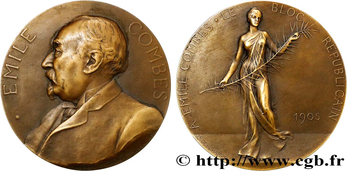 III REPUBLIC Médaille, Émile Combes AU