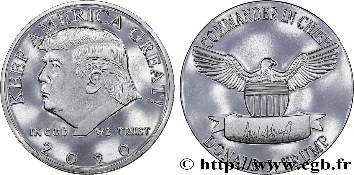 ÉTATS-UNIS D AMÉRIQUE Médaille, Donald Trump BE