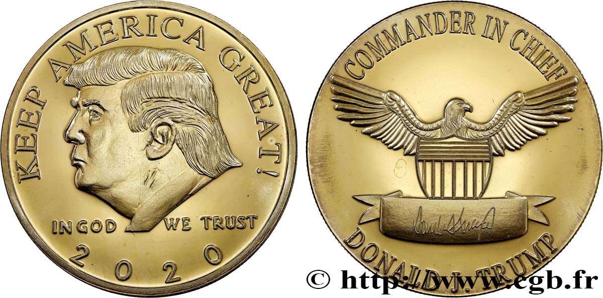 ÉTATS-UNIS D AMÉRIQUE Médaille, Donald Trump FDC