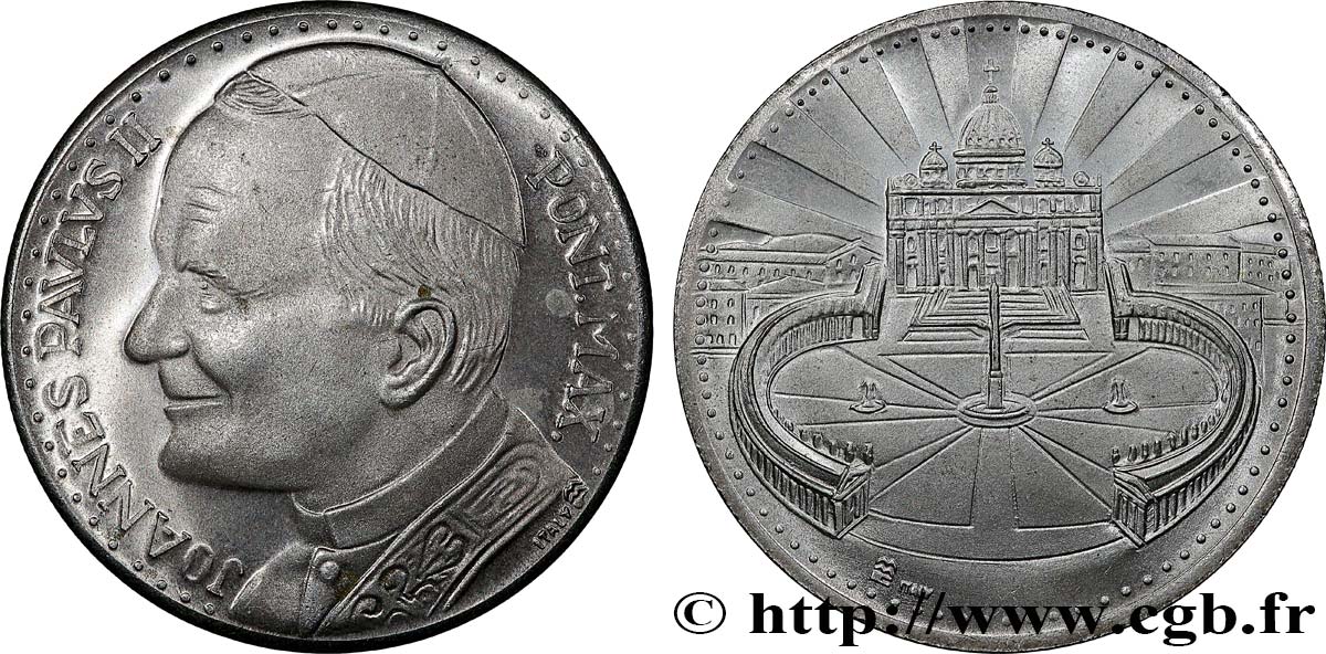 JEAN-PAUL II (Karol Wojtyla) Médaille, Basilique Saint Pierre SUP
