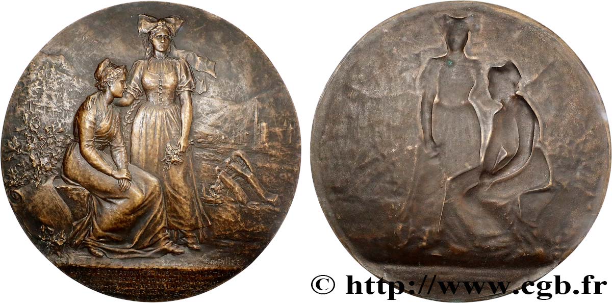 GUERRE DE 1870-1871 Plaque, Revendication de nos droits, Alsace et Lorraine SUP