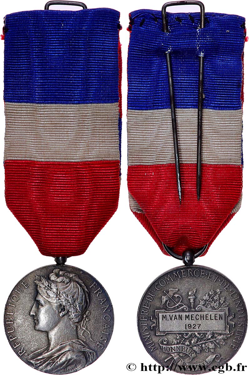 TERZA REPUBBLICA FRANCESE Médaille d’honneur du Travail, Ministère du Travail et de la Sécurité Sociale, Argent q.SPL