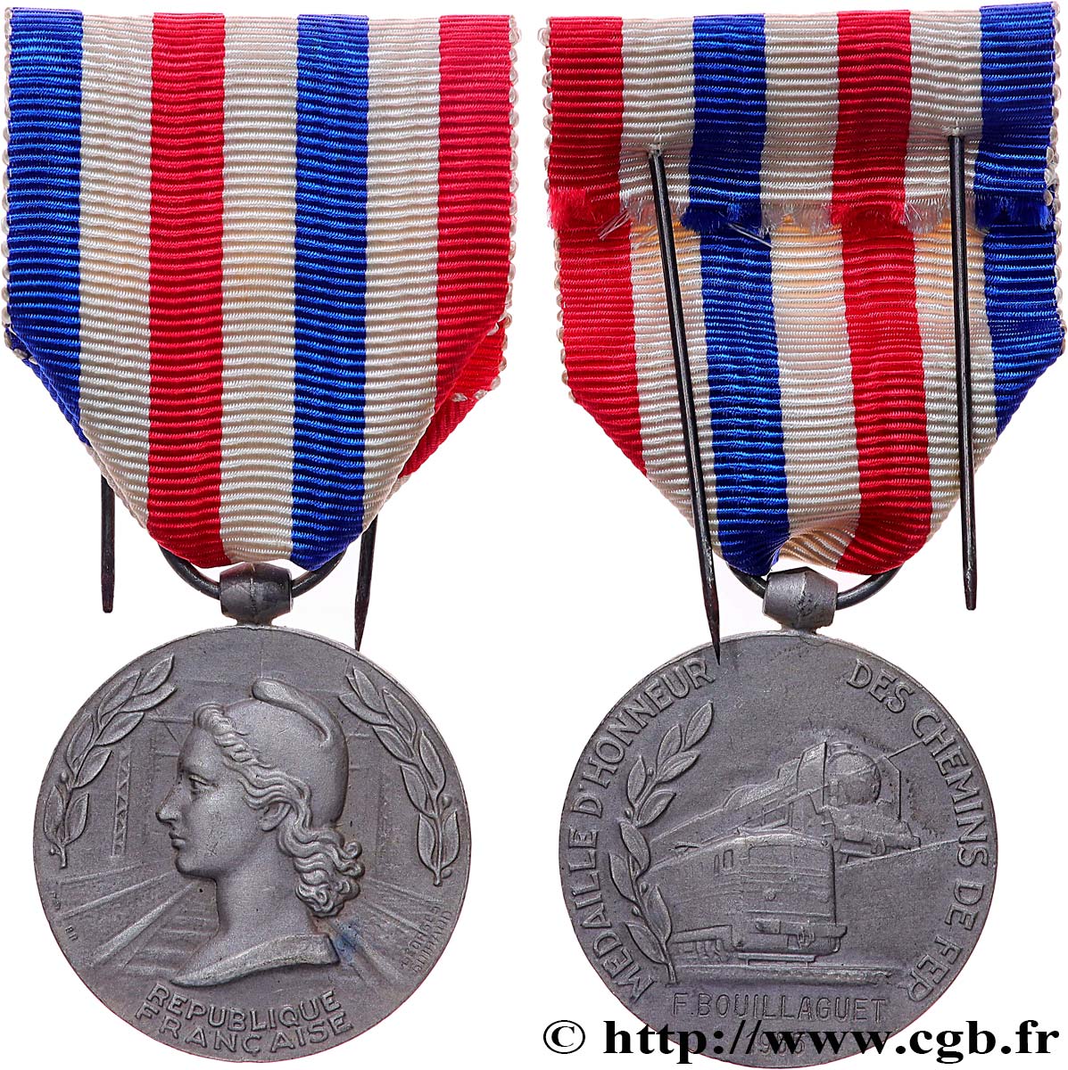 QUATRIÈME RÉPUBLIQUE Médaille d’honneur des Chemins de Fer TTB+