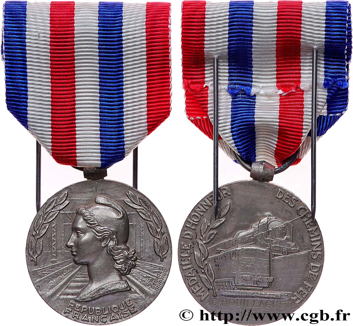 CINQUIÈME RÉPUBLIQUE Médaille d’honneur des Chemins de Fer TTB+