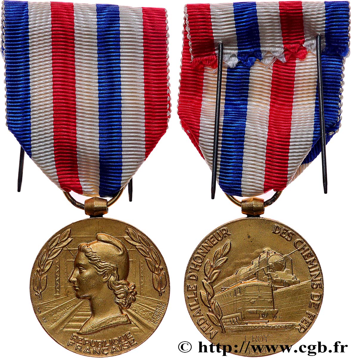 QUATRIÈME RÉPUBLIQUE Médaille d’honneur des Chemins de Fer SUP