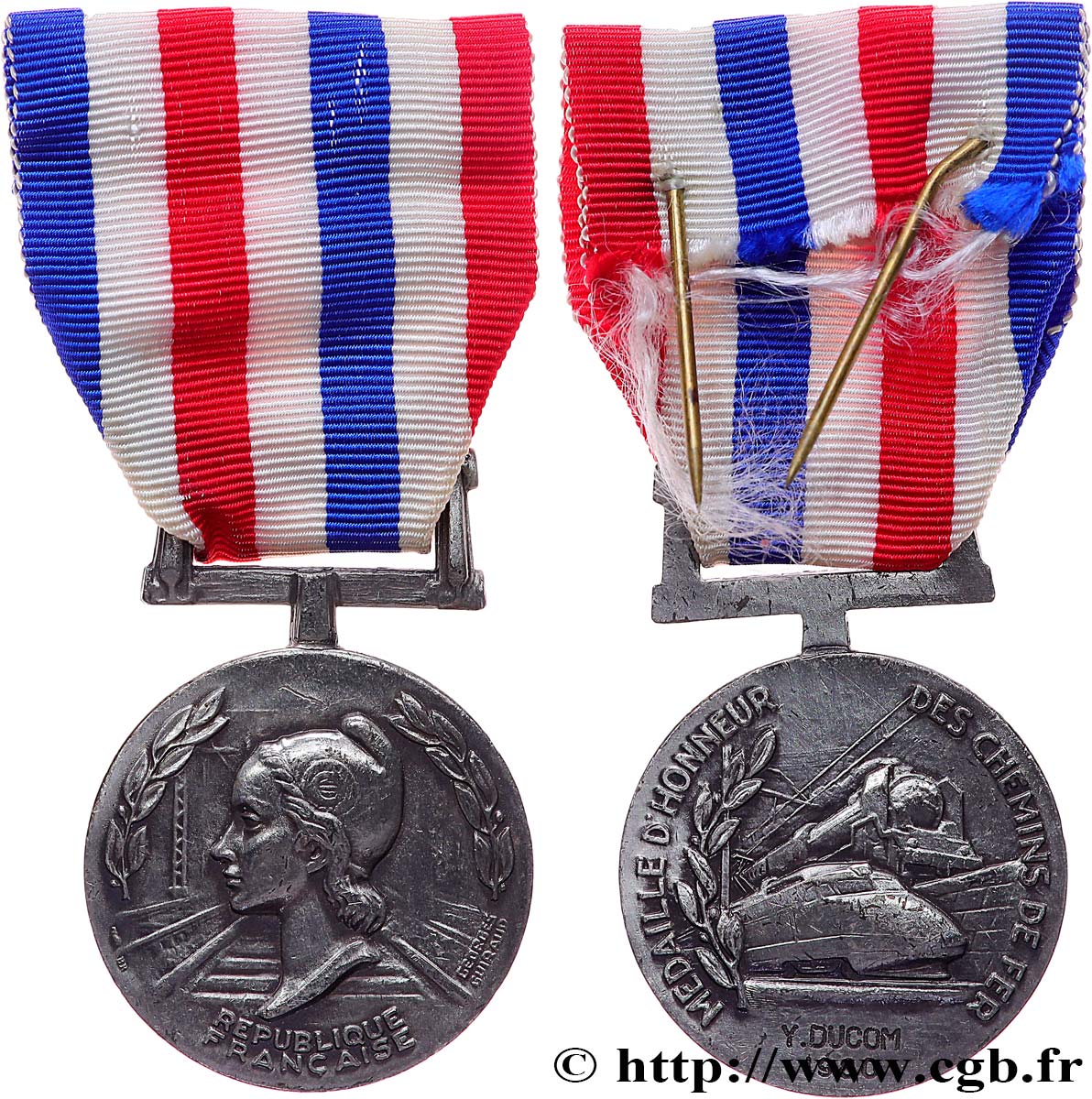 CINQUIÈME RÉPUBLIQUE Médaille d’honneur des Chemins de Fer TTB
