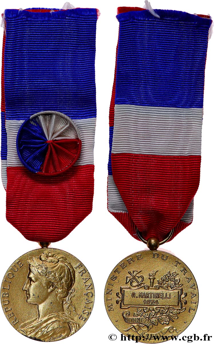 QUINTA REPUBBLICA FRANCESE Médaille d’honneur du Travail, Ministère du Travail q.SPL