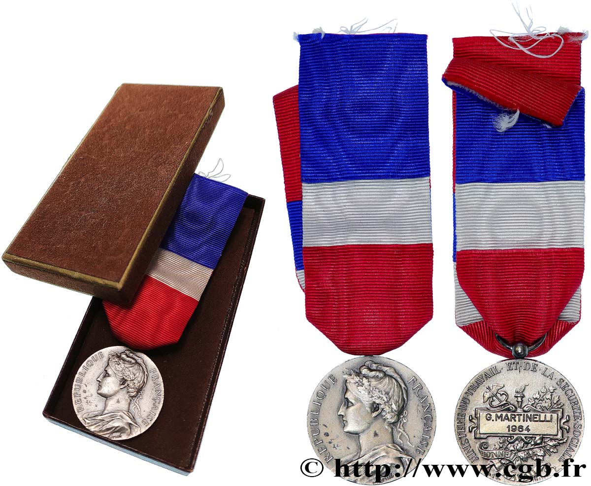 CINQUIÈME RÉPUBLIQUE Médaille d’honneur du Travail, Ministère du Travail et de la Sécurité Sociale TTB+