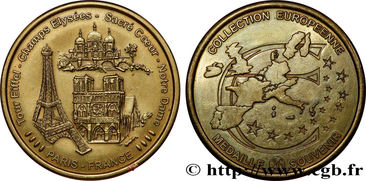TOURISTIC MEDALS Médaille touristique, Paris AU