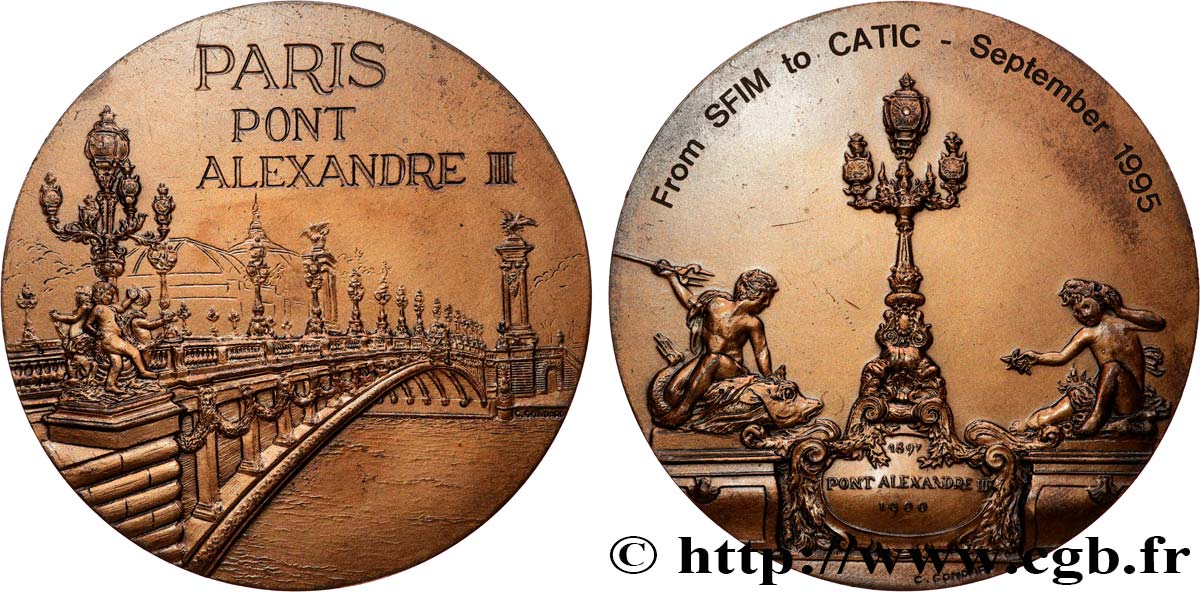 QUINTA REPUBBLICA FRANCESE Médaille, Pont Alexandre III q.SPL