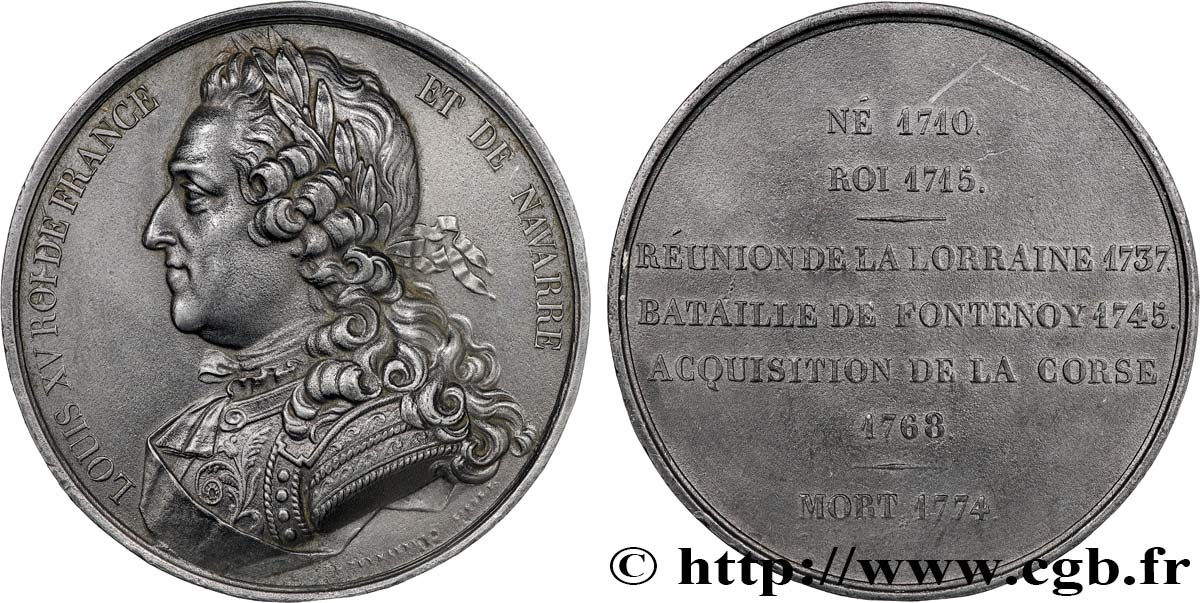 LOUIS-PHILIPPE Ier Médaille, Louis XV TTB+