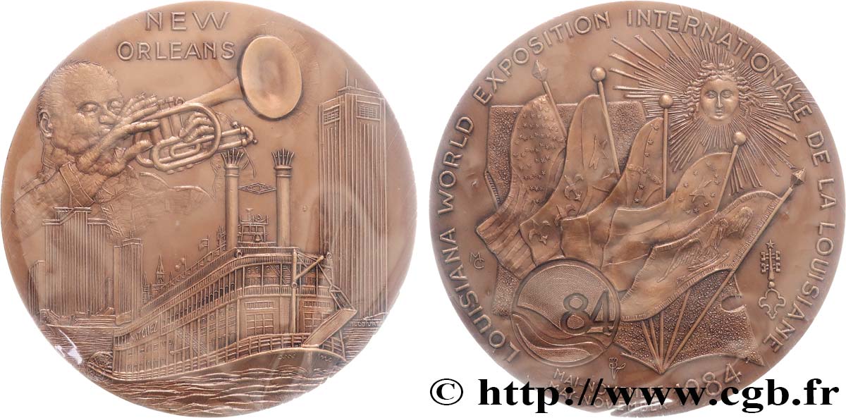 ÉTATS-UNIS D AMÉRIQUE Médaille, New Orleans et la Louisiana World Exposition SPL